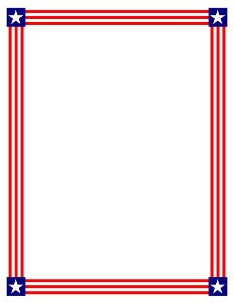 American Flag Page Border Clipart Best