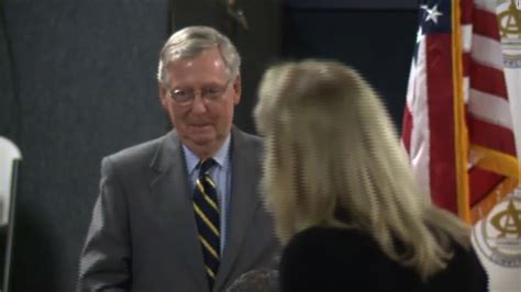 Woman Berates Mcconnell At Luncheon Cnn Video