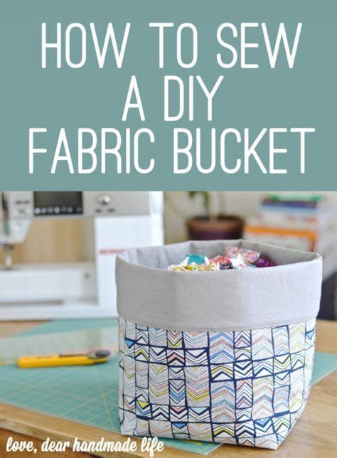 Diy Fabric Bucket In 2020 Fabric Baskets Diy Fabric Beginner Sewing