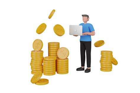 3d Illustration Of Earning Money From The Internet 3d Rendering Arrow
