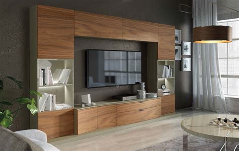 Modern Living Room Wall Unit With Entertainment Center New York New
