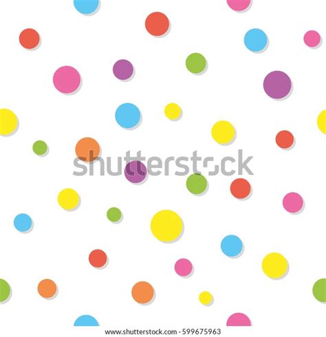 Confetti Polka Dot Seamless Pattern Background Stock Vector Royalty