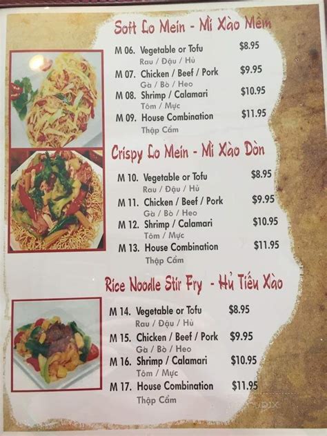 Several places were found that match your search criteria. Menu of Huong's Vietnamese Restaurant in Portland, ME 04102