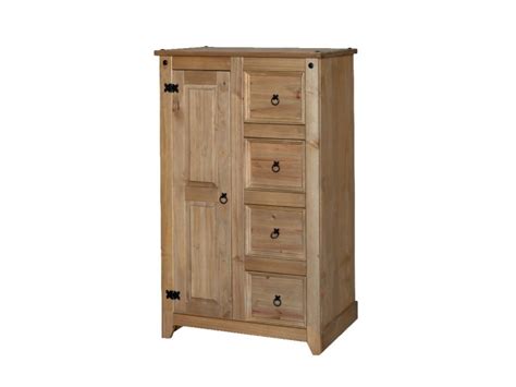 Or 4 payments of $ 41.65 with afterpay. Core Mexican Pine 1 Door 4 Drawer Tallboy Wardrobe by Core ...