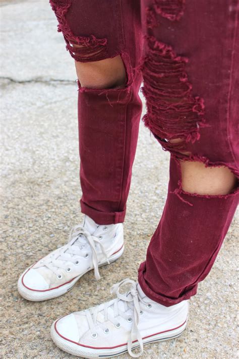 jo s styling burgundy ripped jeans
