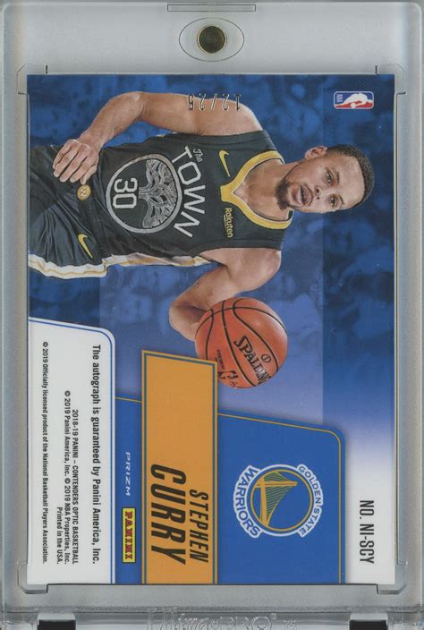 2018 19 Panini Contenders Optic Nba Ink Ni Scy Stephen Curry Warriors Auto 1225 Myballcards