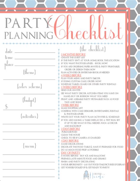 6 Holiday Party Planner Formats Party Planning Checklist Party
