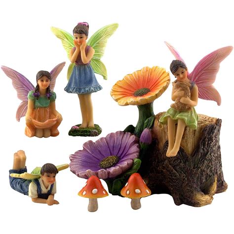 Fairy Figurines And Flower Stump Set Deal4u Offering Amazing Deals Especially For You