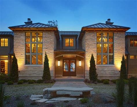 Sophisticated Yet Casual Lake House Retreat In Wisconsin Stone Veneer