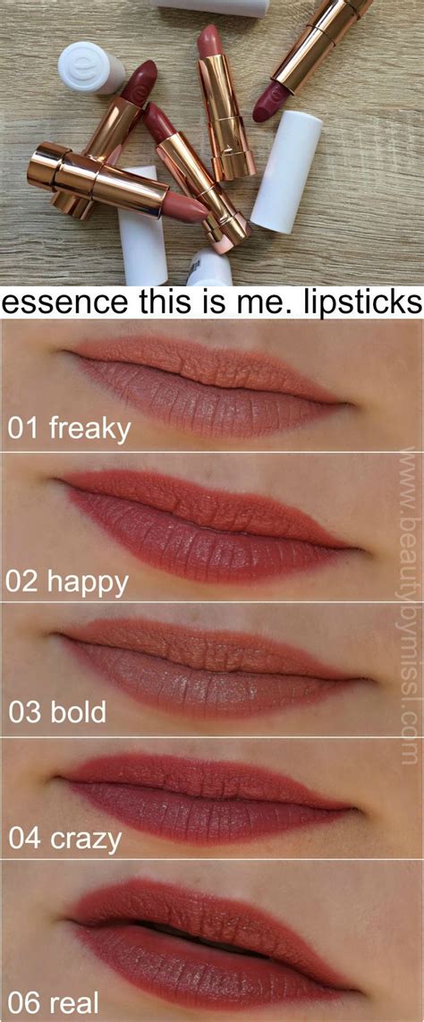 My Review And Swatches Of Essence Cosmetics This Is Me Lipsticks In