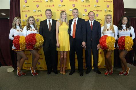 Andy Enfield And Model Wife Welcomed To Usc By Song Girls