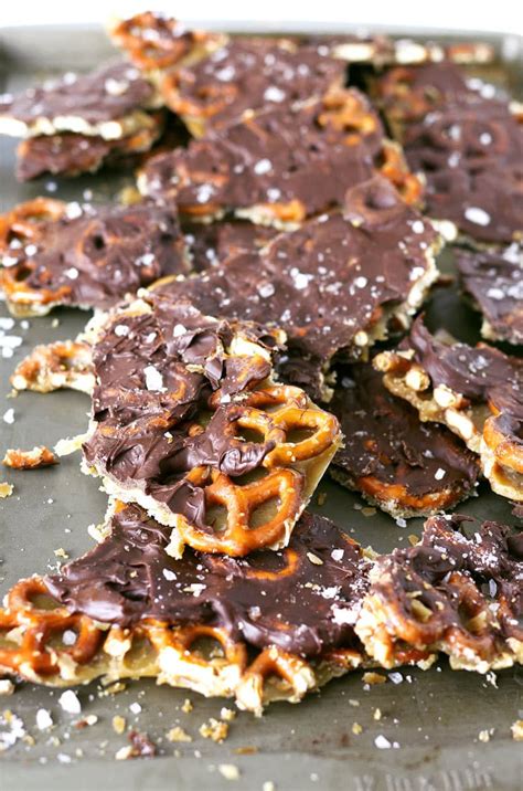 Salted Caramel Chocolate Pretzel Bark Honey And Birch