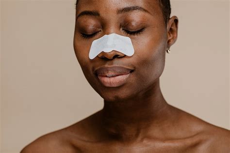 Black Woman Nose Pore Strip Premium Photo Rawpixel