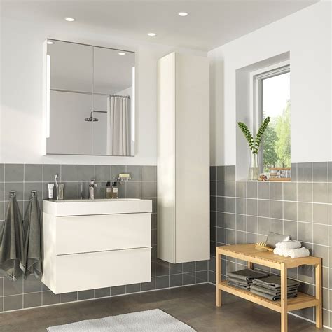Ws bath collections ambra vanity collection, made in spain, combines cutting edge design with pristine craftsmanship to bring your bathroom a modern feel. High Gloss White Tall Bathroom Cabinet | Home Design Ideas