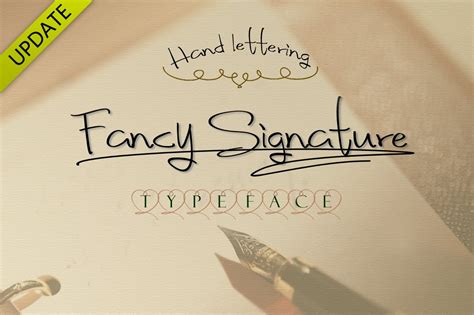 Fancy Signature Truetype Font Script Fonts Creative Market