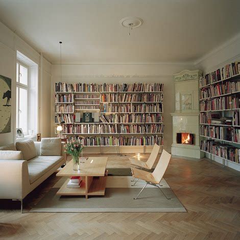 Best practices of minimalism in digital design. home interior designs: Interior design a home library ...
