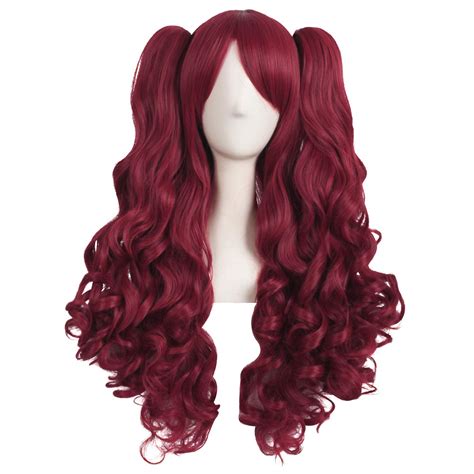 Mapofbeauty 28 Inch70cm Lolita Long Curly 2 Ponytails Clip