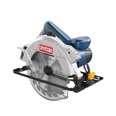 To be able to place the circular saw track saw guide at right angles to the workpiece, a square is mounted at the bottom. RYOBI 13 Amp 7-1/4 in. Circular Saw-CSB134L - The Home Depot
