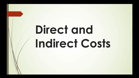 Difference Between Direct And Indirect Costs For Manufacturing