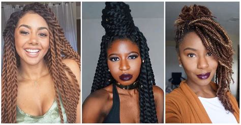 Long Afro Kinky Twist Hairstyles Hairstyle Guides