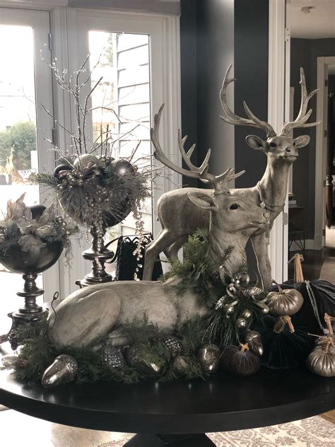 Browse everything about it here. Christmas Tablescape, Christmas Deer, Entryway Round Table ...