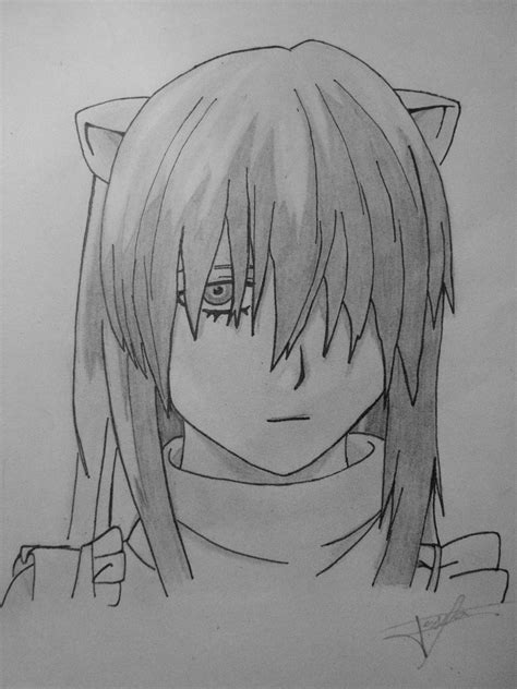Elfen Lied Drawing At Explore Collection Of Elfen