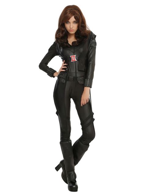 Marvel Captain America The Winter Soldier Black Widow Costume Black