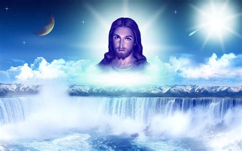 Download Catholic Jesus In Heaven Desktop Wallpaper