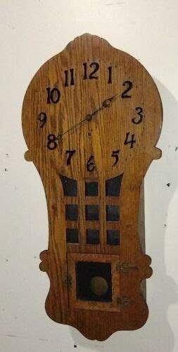 Antique Sessions Forestville Ramona Wall Regulator Clock Working