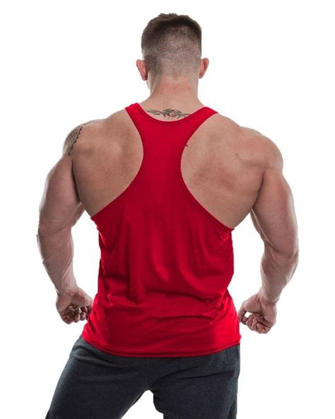 The Blazze Men S Red Cotton Tank Tops Muscle Gym Bodybuilding Vest