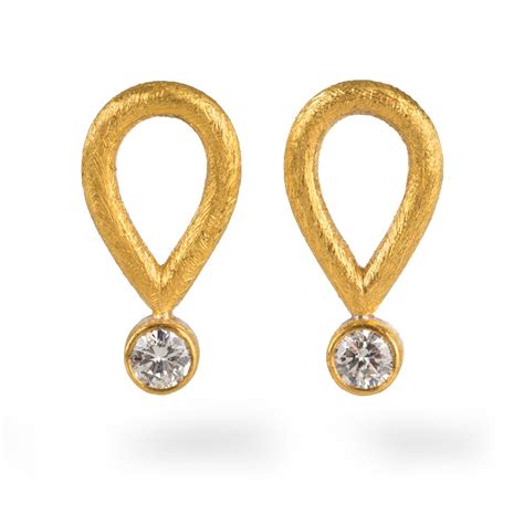 24ct Gold And Silver Earrings With Round Diamonds This Pair Of Earrings Will Go Well With Updos