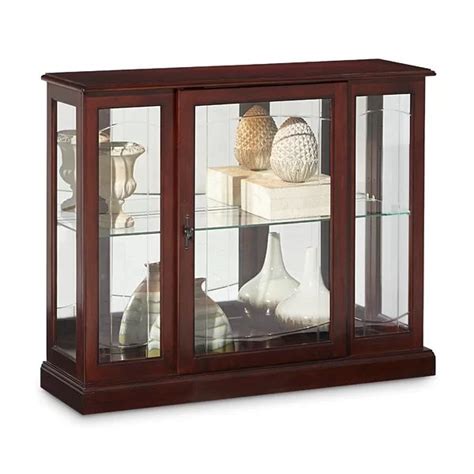 Purvoche Lighted Console Curio Cabinet And Reviews Birch Lane Curio