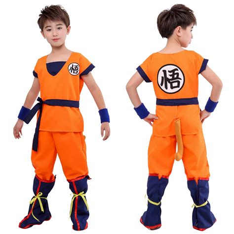 Anime Dragon Ball Z Suit Clothes Son Goku Cosplay Costume Full Set For