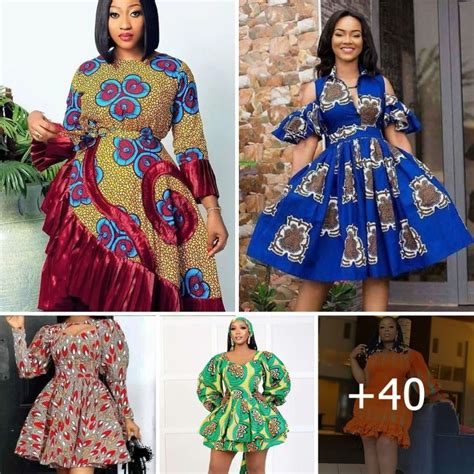 40 Latest Ankara Short Flare Gown Styles 2023