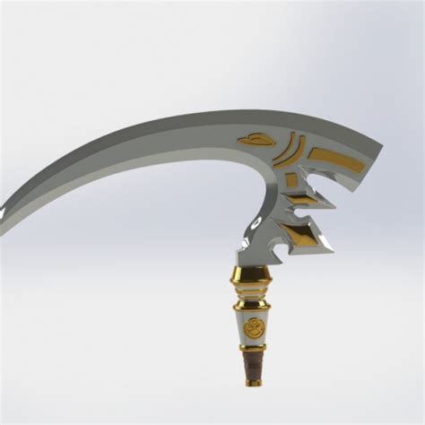 3d Print Of Zasalamels Scythe From Soul Calibur Battle Mop By