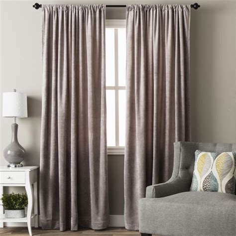 French luxury gray velvet thick embroidery cloth curtain tulle panel c109. Luxe Velvet Curtain Panel - 52 x 84 - Overstock - 11102043