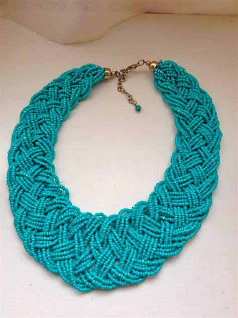 turquoise necklace turquoise necklace crochet necklace strand jewels handbags my style