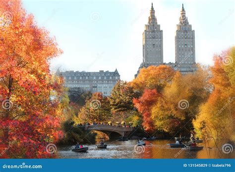Beautiful Autumn Park View Central Park Ny Stock Image Image Of