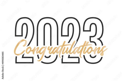 Vecteur Stock Class Of 2023 Congrats 2023 Congrats Class Of 2023