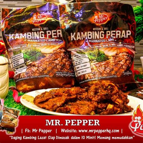 Basuh daging kambing dengan tepung gandum. Kambing Perap Mr Pepper | Shopee Malaysia
