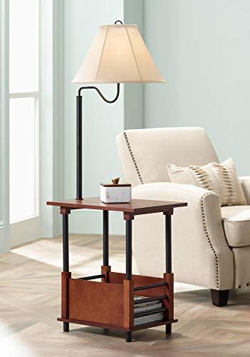 Side Tables with Lamps Attached