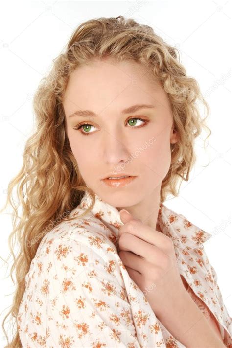 Blonde Hair Green Eyes — Stock Photo © Duplass 12821926