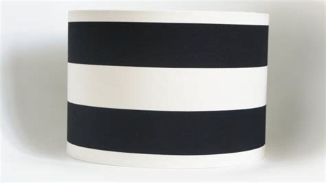 Lampshade Handmade 40 Cm Drum Lampshade In Black And White Horizontal