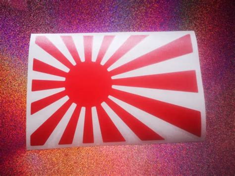 Jdm Japan Flag Rising Sun Car Window Bumper Vinyl Sticker Decal Picclick