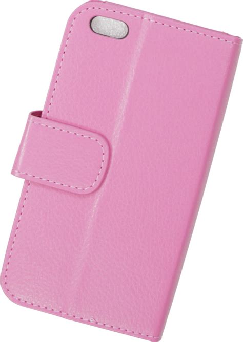 Pink Iphone 6 Textured Leather Wallet Case
