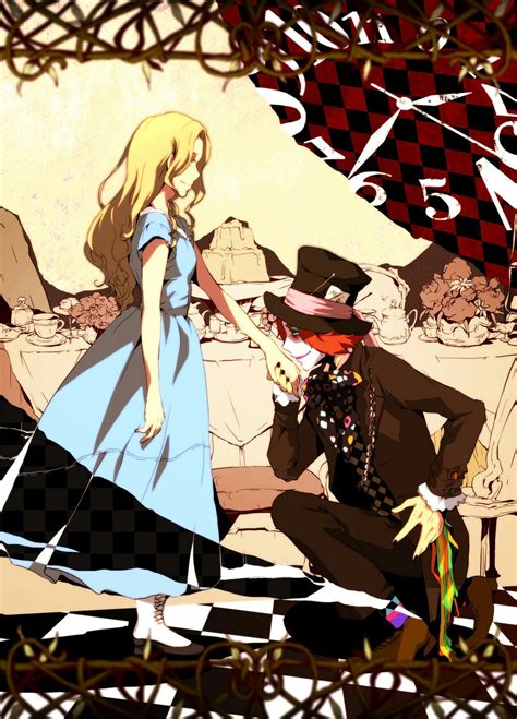 Anime Mad Hatter And Alice Alicia En El País De Las Maravillas