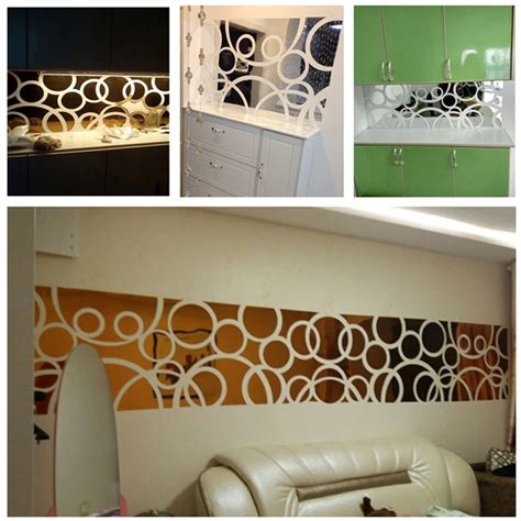 3d Diy Wall Stickers Modern Acrylic Mirror Wall Sticker For Home Decor
