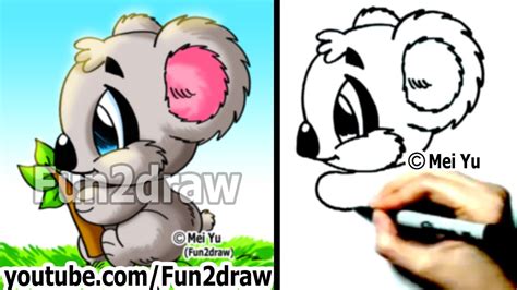 How To Draw Cartoon Animals How To Draw A Koala