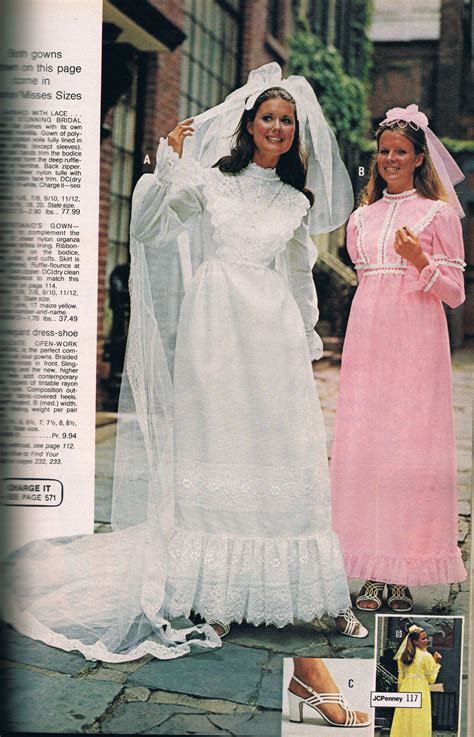 Penneys Catalog 1973 Bridal Gowns Vintage Clean Wedding Dress