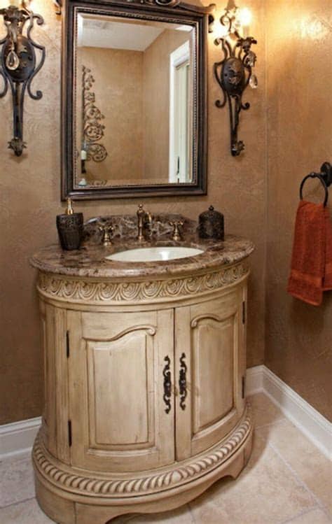 It is not at all easy to decorate your home in a low budget but it is not impossible also. Tuscan powder room. | Tuscan bathroom decor, Tuscan ...
